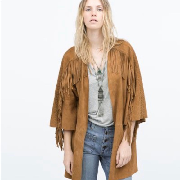 Fringed Leather Jacket - Picture 1 of 5